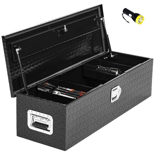 Heavy Duty Aluminum Diamond Plate Truck Toolbox with Sliding Shelf