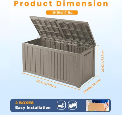 200 Gallon Lockable Resin Deck Box