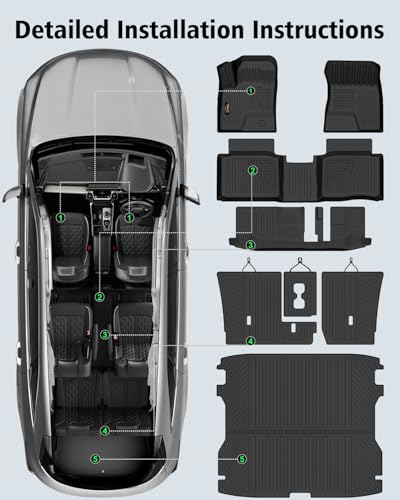 Floor Mats & Cargo Mat & Backrest Mat for Nissan Rogue PHEV 2026 7