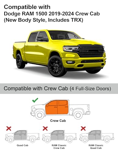 in Channel Window Rain Guard for Dodge RAM 1500 2019 (4 Count)