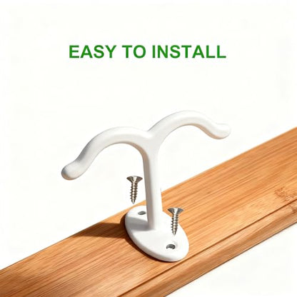 10 Pcs Zinc Alloy Ceiling Double Hook Cabinet Wardrobe Coat Towel Hat Hook Hooks Under Cabinet Shelf (10 Count)