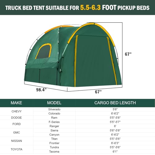 Pickup Truck Tent with Awning Shade