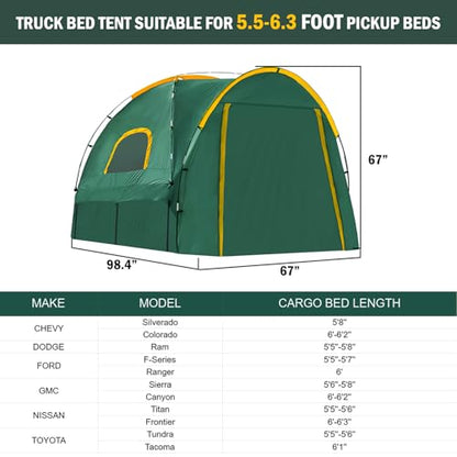Pickup Truck Tent with Awning Shade