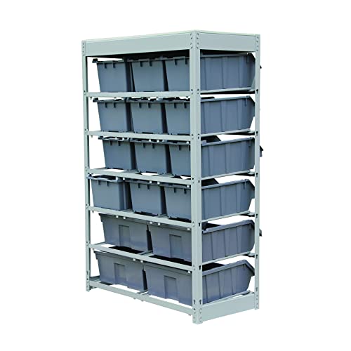 Bin Rack Storage System Heavy Duty Steel Rack Organizer Shelving Unit w