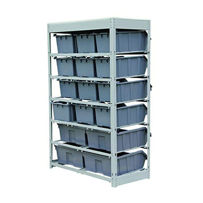Bin Rack Storage System Heavy Duty Steel Rack Organizer Shelving Unit w
