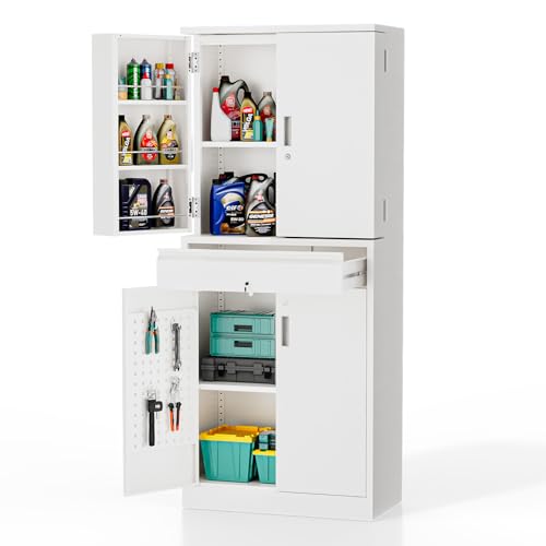 Metal Storage Cabinet with 4 Doors & 1 Drawer