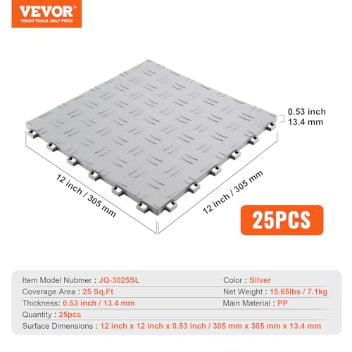 Garage Floor Tiles 12 x 12 x 0.53 inch
