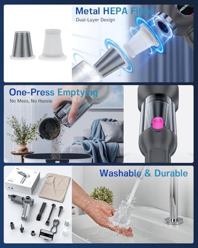 Car Vacuum Cordless Mini Handhled 4