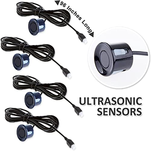 New 4 Parking Sensors LED Display Car Reverse Backup Radar System 10 Pack