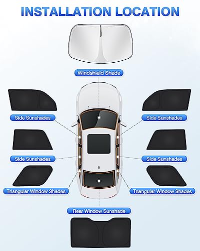 Window Shades for 5th Gen Toyota 4Runner 2010 (8 Count)