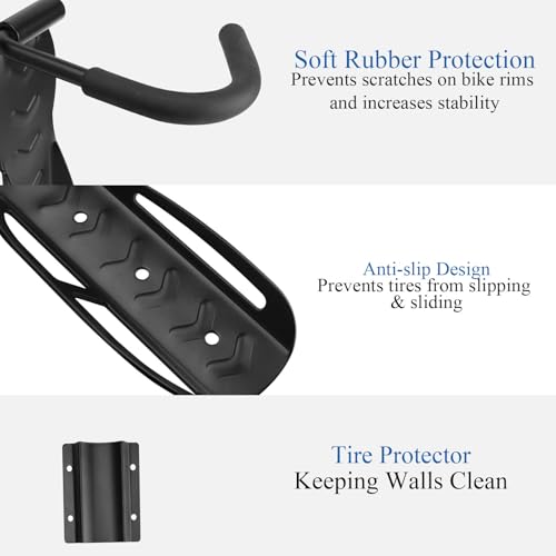 Garage Bike Rack Wall Mount (4 Pack)