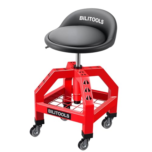 Rolling Shop Stool with Wheels