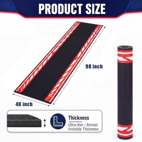Motorcycle Mat Garage Floor Rug Washable Parking Mats for Garage Floors Non Slip Oil Absorbent Pad Rubber Backing Layer Protects Floor