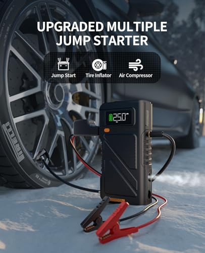 8000A Jump Starter with Air Inflator & Deflator Compressor