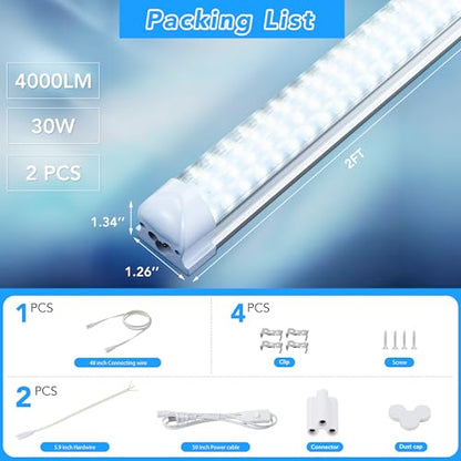 2FT LED Shop Lights T8 Garage Light (2 Count)