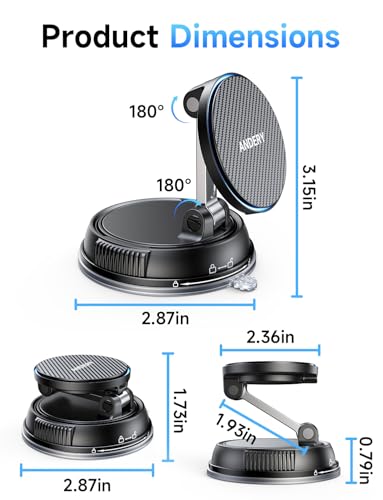 Only for iPhone Magsafe Car Mount Charger [15W Fast Wireless Charge