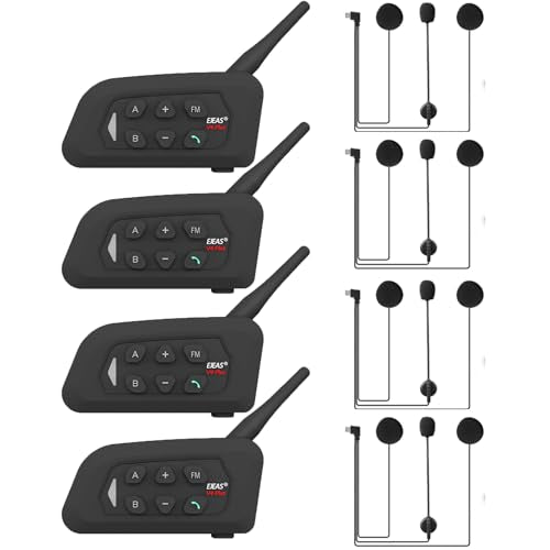 V4 Plus Motorcycle Bluetooth Headset (4 Count)