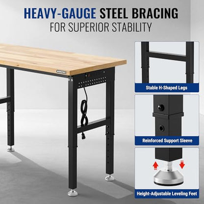 96" Adjustable Workbench