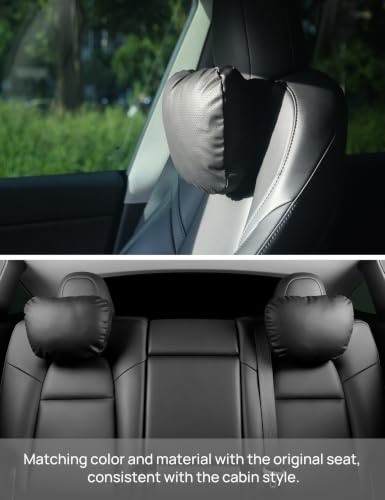 Leather Headrest Neck Pillow for Tesla Model Y