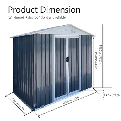 6x4 FT Outdoor Storage Shed