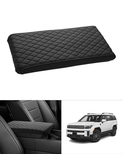 Custom for 2024 2025 2026 Hyundai Santa Fe Center Console Cover Armrest Cover Santa Fe Hybrid Accessories Arm Rest Cushion Pad Leather Middle Console Cover Armrest Seat Box Protector