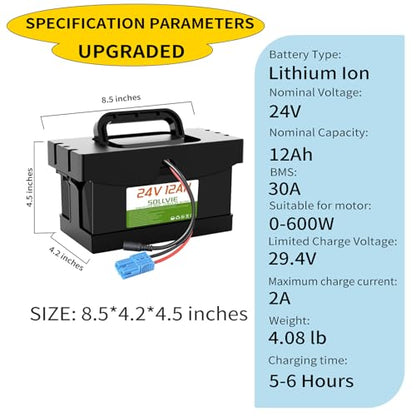 24V 12Ah Battery Replacement for Ride On Cars