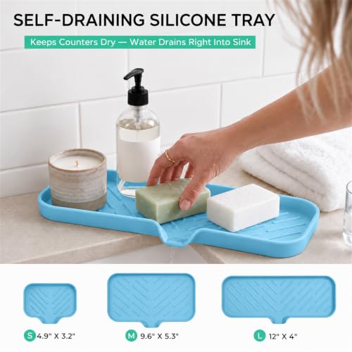 Silicone Soap Dish with Drain Spout