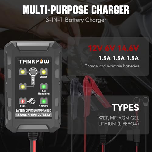 6V 12V 1.5A Automatic Battery Charger