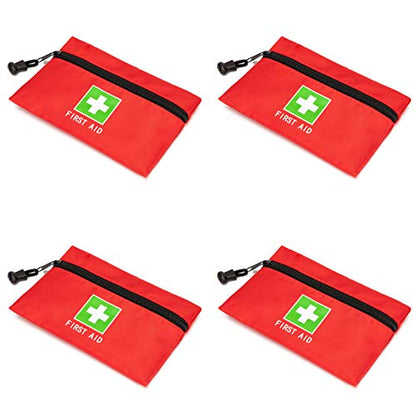 Red Emergency First Aid Bag Small Empty Travel Rescue Pouch First Responder Storage Medicine Pocket Bags for Car Home Office Kitchen Sport Ourdoors Bag Only