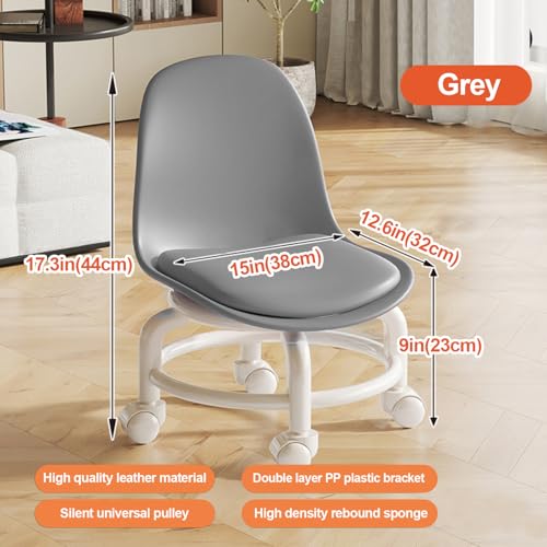 Low Rolling Stool with Wheels