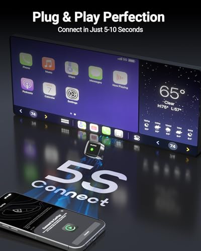 Mini Wireless CarPlay Adapter for Carplay and Android Auto 2