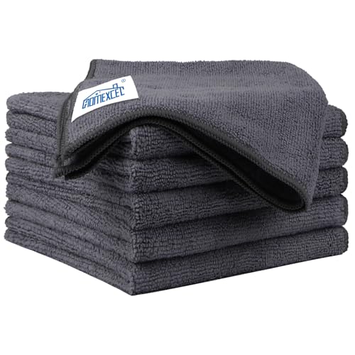 Grey Microfiber Cleaning Cloth 6 Pack (6 Count)