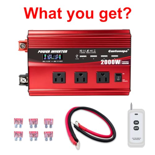 2000W Power Inverter 12V to 110V