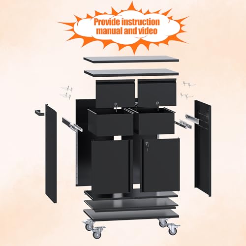Metal Tool Cabinet with 2 Drawers