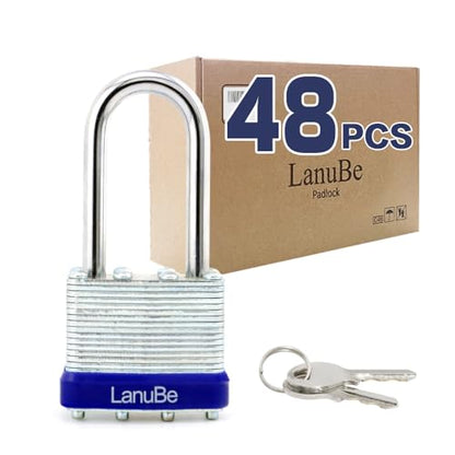 Laminated Keyed Alike Padlock 48 Pack 1.6 (48 Count)