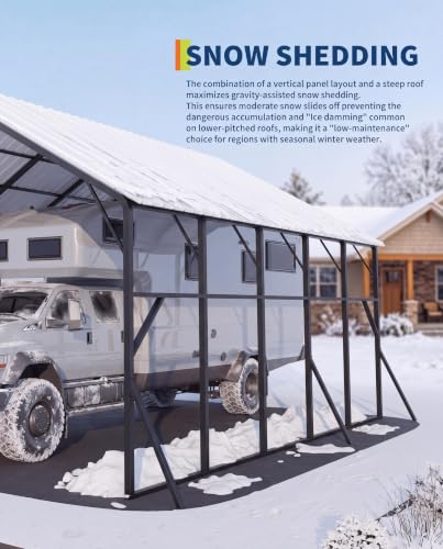 20x25x14 ft Metal Carport for RV
