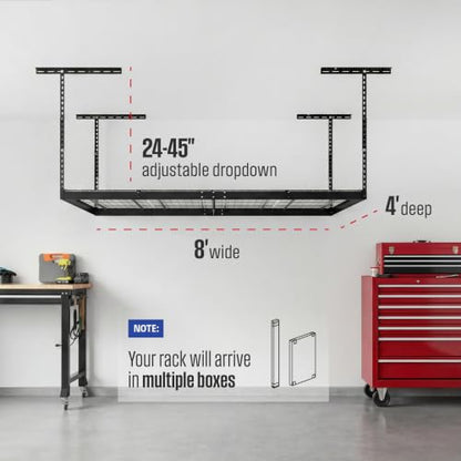 Gray 4x8 Overhead Storage Rack w