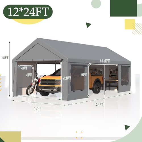 12' x 24' Heavy Duty Carport