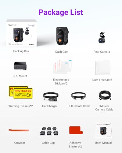 S1 Pro Max 4K+2.5K Dash Cam