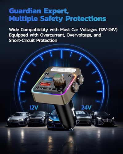 54W Bluetooth 5.3 Car Adapter