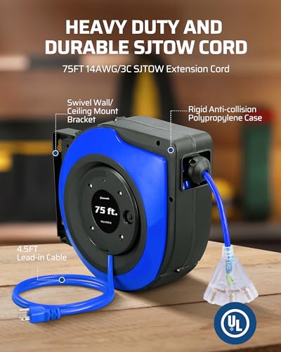 75FT Extension Cord Reel