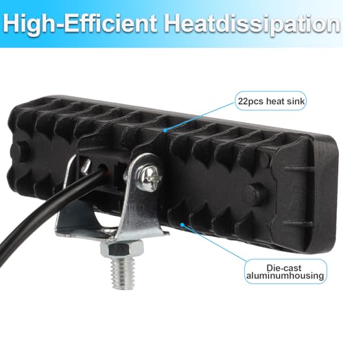 2Pcs 5.7 Inch 60W LED Light Bar Flood Spot Combo for Jeep Truck (2 Count)
