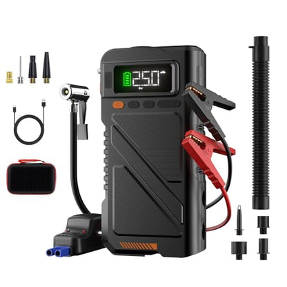 8000A Jump Starter with Air Inflator & Deflator Compressor