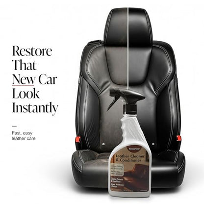 3-in-1 Leather Cleaner & Conditioner (22 oz) - Restores Natural Oils, Removes Stains and Hides Scuffs (22 Fl Oz)