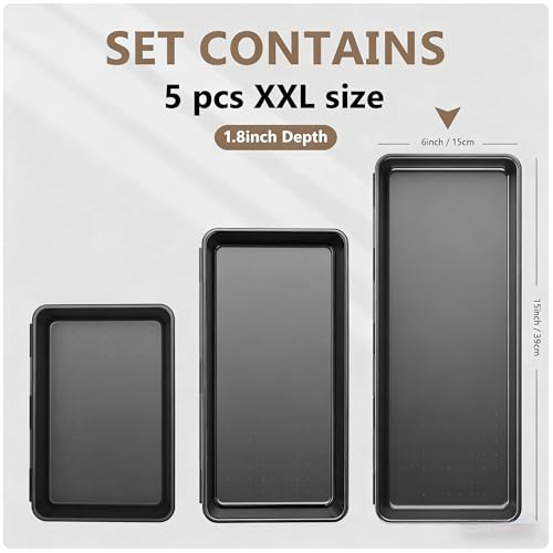 XX Large Size【5 Pcs】 Tool Box Organizer Tray Divider【Single Size】 Desk Drawer Organizer Bin (5 Count)