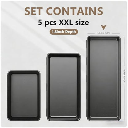 XX Large Size【5 Pcs】 Tool Box Organizer Tray Divider【Single Size】 Desk Drawer Organizer Bin (5 Count)