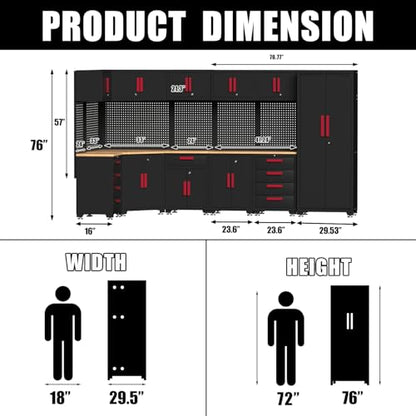 18 Piece Corner Garage Storage Cabinet System (18 Count)