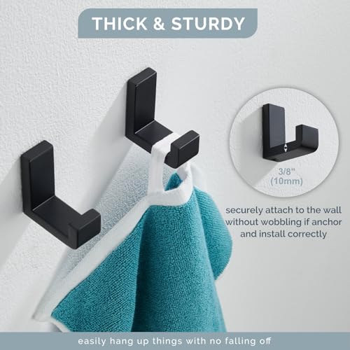 Towel Hooks for Bathrooms (2 Count)