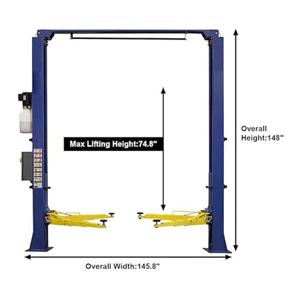 Car Lift 9 000lbs 2 Post Auto Lift Overhead Auto Truck Hoist for Home Garage