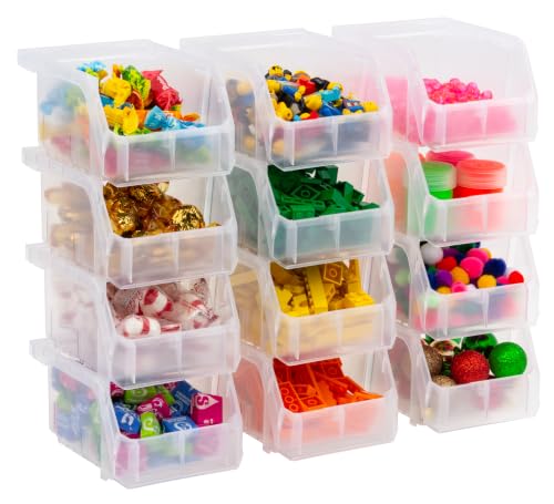 Extra Small Stackable Plastic Storage Bins